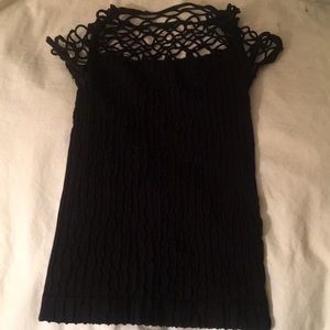 One size fishnet top